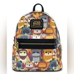 Loungefly Star Wars Ewoks AOP mini backpack and wallet set